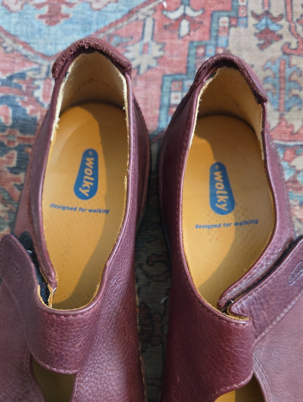Wolky Comfortable Women's Mary Jane Leather Shoes in Burgundy Size 40 - Picture 9 of 10